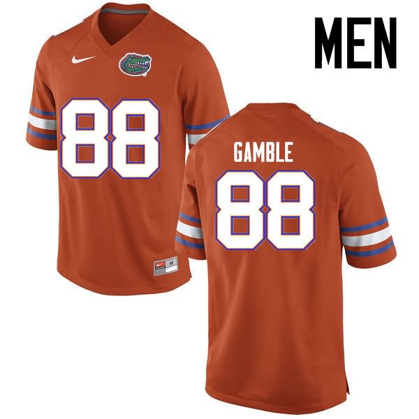 Men's NCAA Florida Gators Kemore Gamble #88 Stitched Authentic Nike Orange College Football Jersey DDW2465DA